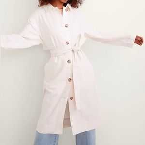 Madewell Cotton Linen Trench Coat size Small